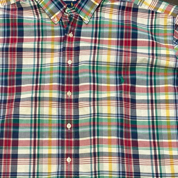 ~~Polo Ralph Lauren Dress Shirt Classic Fit Plaid Button Up Men's 3XLT 3XL TALL - Picture 2 of 7